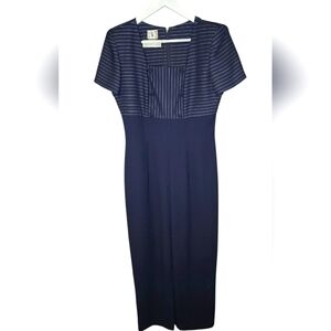 DW3 by Daniel W. Navy Pinstripe Jumpsuit – Size 8 – Saks Fifth Avenue